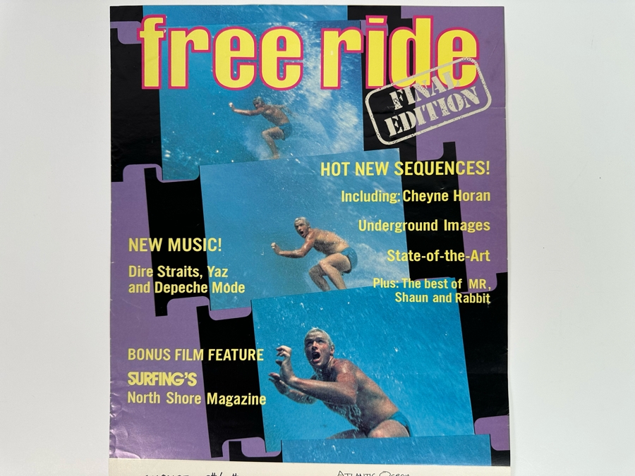 Vintage Surf Movie Poster Free Ride 11 X 17 [Photo 3]