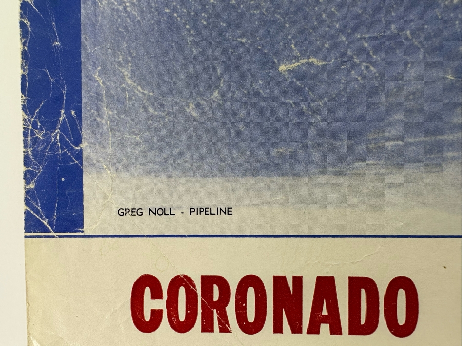 Vintage Surf Movie Poster Let There Be Surf By Jim Freeman At The Coronado High School Auditorium 1965 14 X 11.5 [Photo 6]