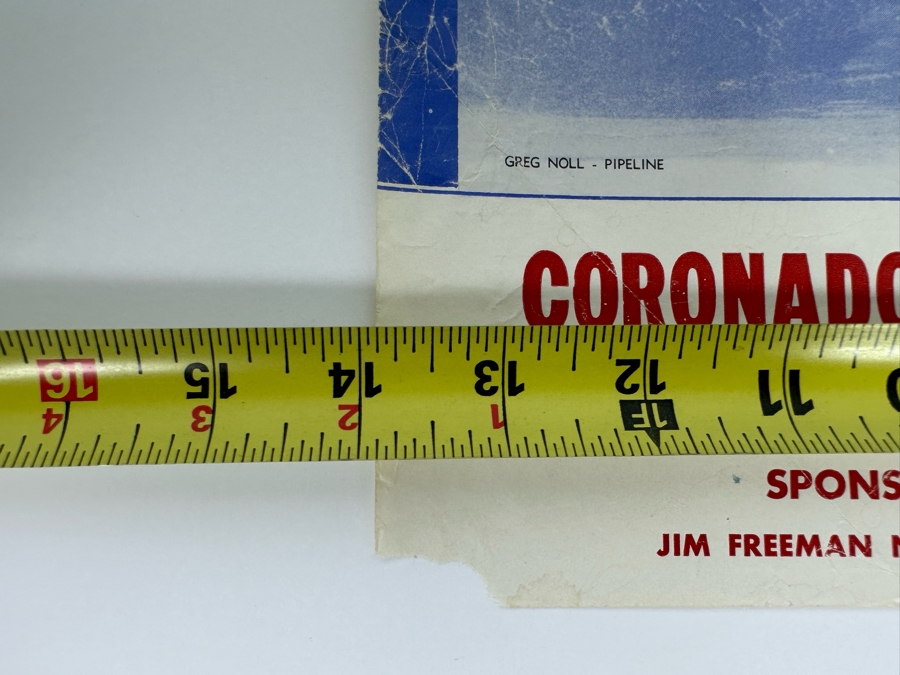 Vintage Surf Movie Poster Let There Be Surf By Jim Freeman At The Coronado High School Auditorium 1965 14 X 11.5 [Photo 12]