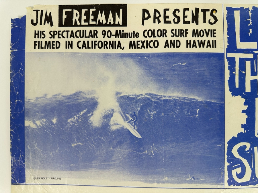 Vintage Surf Movie Poster Let There Be Surf By Jim Freeman At The Coronado High School Auditorium 1965 14 X 11.5 [Photo 4]