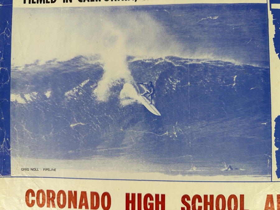 Vintage Surf Movie Poster Let There Be Surf By Jim Freeman At The Coronado High School Auditorium 1965 14 X 11.5 [Photo 5]