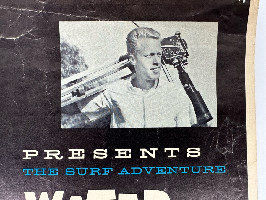 Vintage Surf Movie Poster Water Logged By Bruce Brown Films At The Coronado High School Auditorium 11 X 14 [Photo 8]