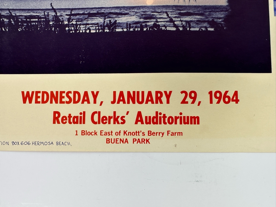 Vintage Surf Movie Poster The Waves By Walt Phillips 1964 14.5 X 10 [Photo 7]