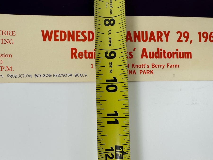 Vintage Surf Movie Poster The Waves By Walt Phillips 1964 14.5 X 10 [Photo 13]