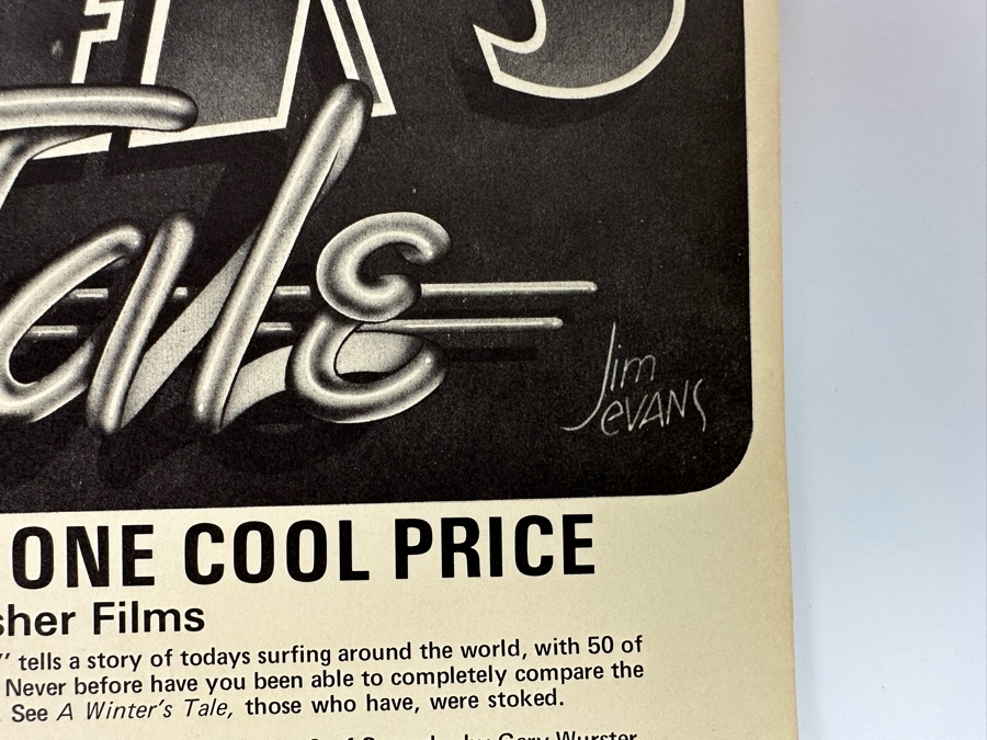 Vintage Surf Movie Poster A Winters Tale Australian Surf Film Jim Evans Artwork 12 X 18.5 [Photo 6]