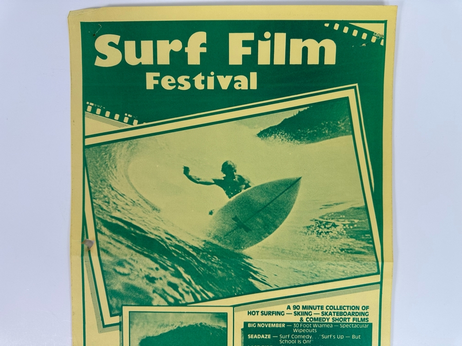 Vintage Surf Movie Poster Surf Film Festival At The La Paloma Theatre In Encinitas, CA 11 X 17 [Photo 3]