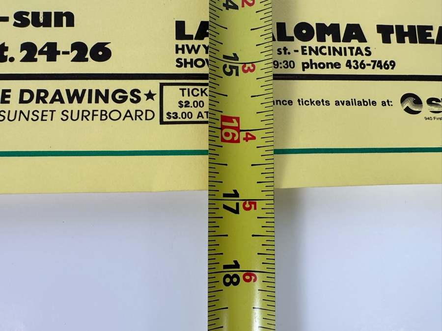 Vintage Surf Movie Poster Surf Film Festival At The La Paloma Theatre In Encinitas, CA 11 X 17 [Photo 9]