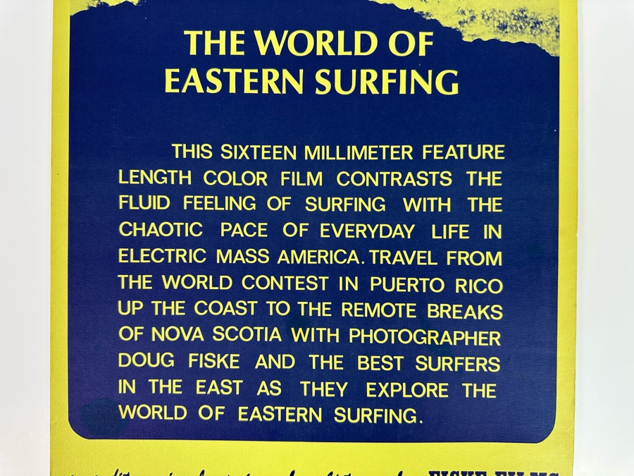 Vintage Surf Movie Poster The World Of Eastern Surfing By Fiske Films 15 X 26 [Photo 5]