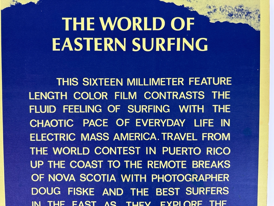 Vintage Surf Movie Poster The World Of Eastern Surfing By Fiske Films 15 X 26 [Photo 4]
