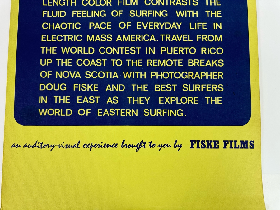 Vintage Surf Movie Poster The World Of Eastern Surfing By Fiske Films 15 X 26 [Photo 6]