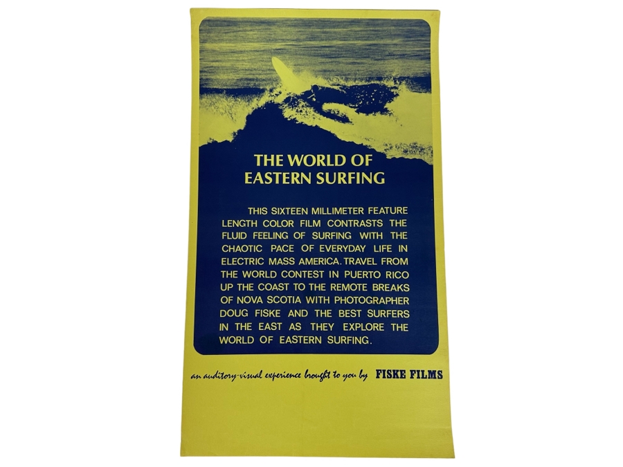 Vintage Surf Movie Poster The World Of Eastern Surfing By Fiske Films 15 X 26 [Photo 1]