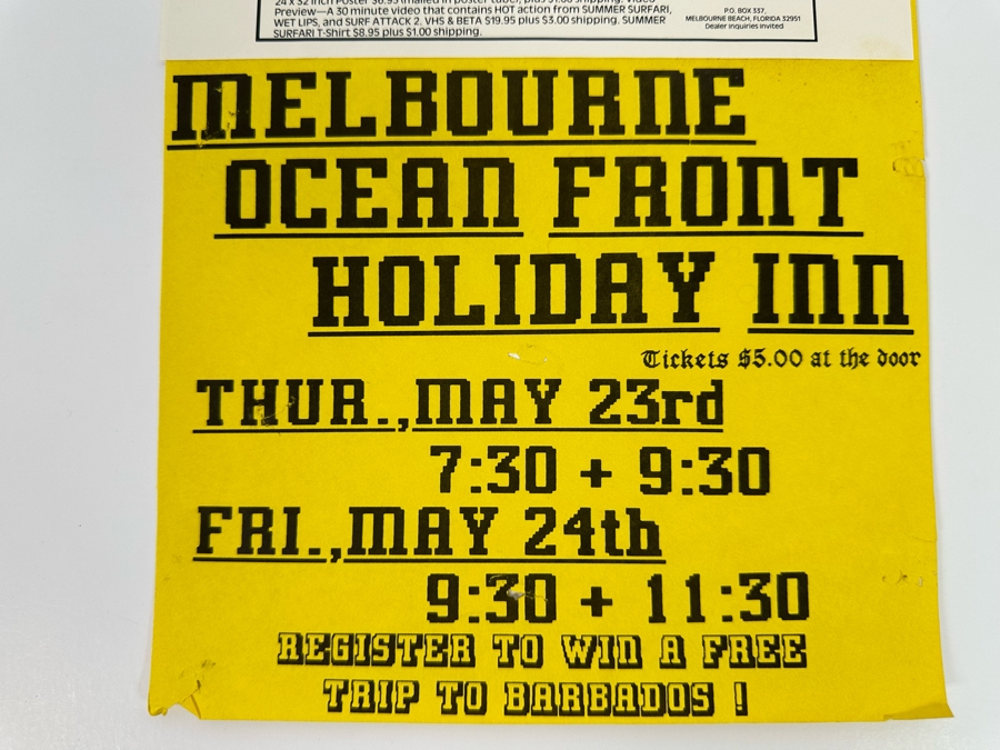 Vintage Surf Movie Poster Summer Surfari 8.5 X 18 [Photo 9]