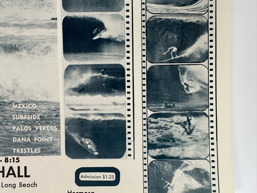 Vintage Surf Movie Poster Psyche Out By Walt Phillips 12.5 X 9.5 [Photo 6]