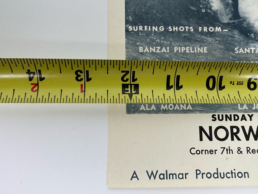 Vintage Surf Movie Poster Psyche Out By Walt Phillips 12.5 X 9.5 [Photo 10]