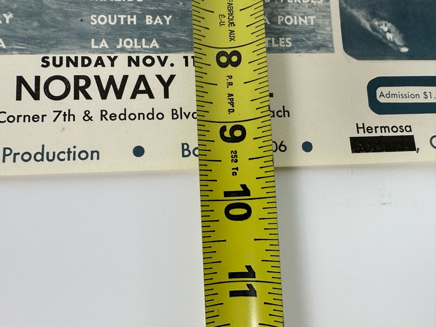 Vintage Surf Movie Poster Psyche Out By Walt Phillips 12.5 X 9.5 [Photo 11]