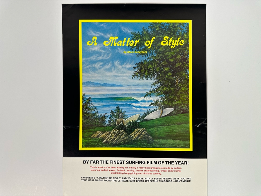 Vintage Surf Movie Poster A Matter Of Style By Steve Soderberg 11 X 18 [Photo 4]