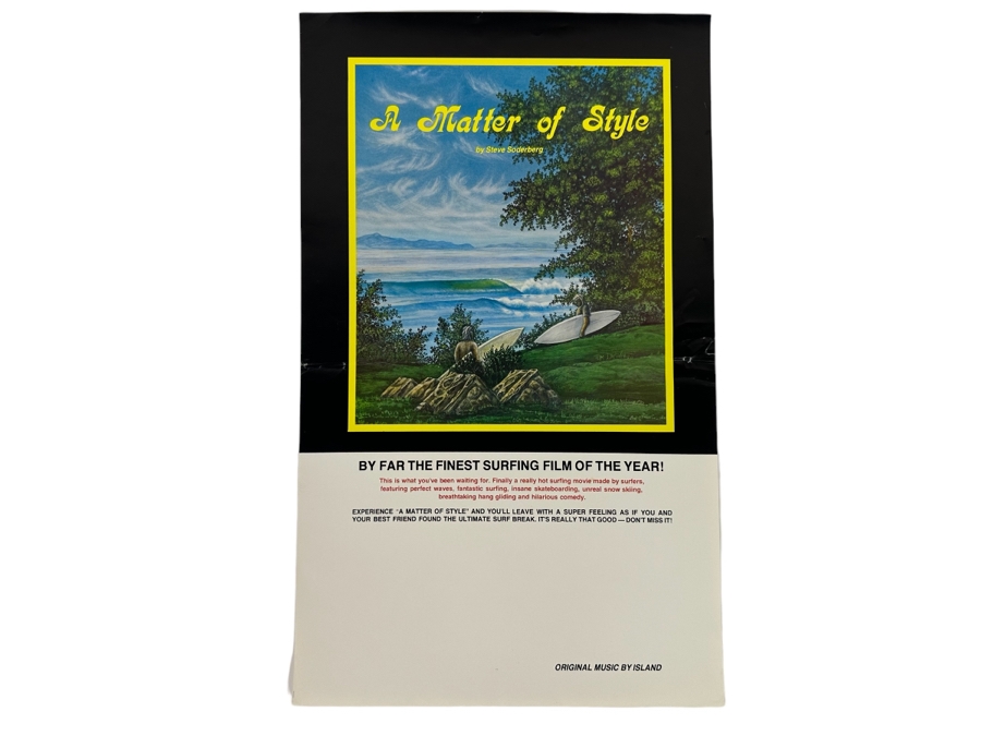 Vintage Surf Movie Poster A Matter Of Style By Steve Soderberg 11 X 18