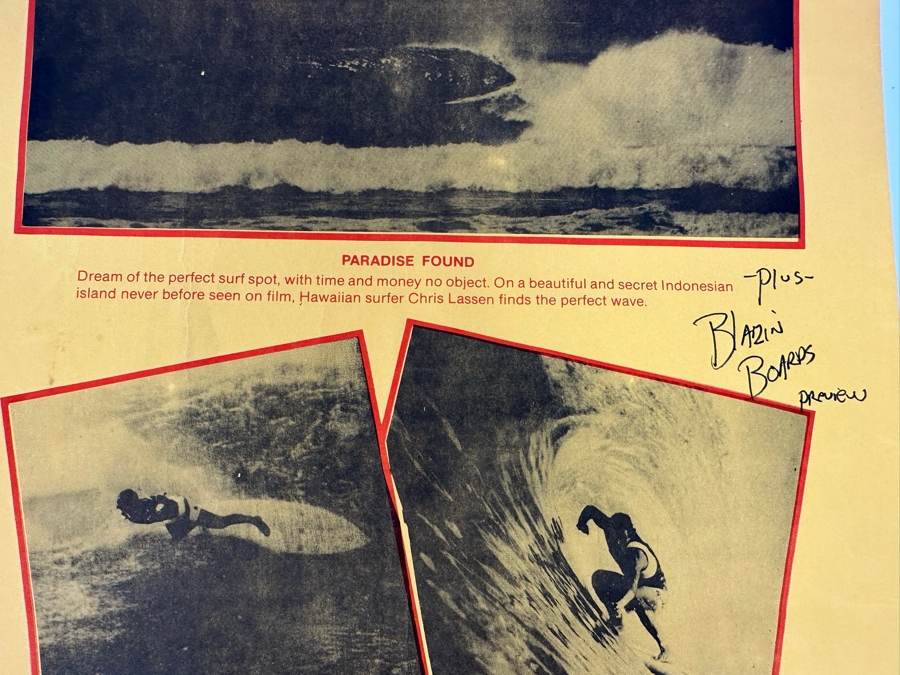 Vintage Surf Movie Poster Adventures In Paradise By Scott Dittrich 11 X 17 [Photo 5]