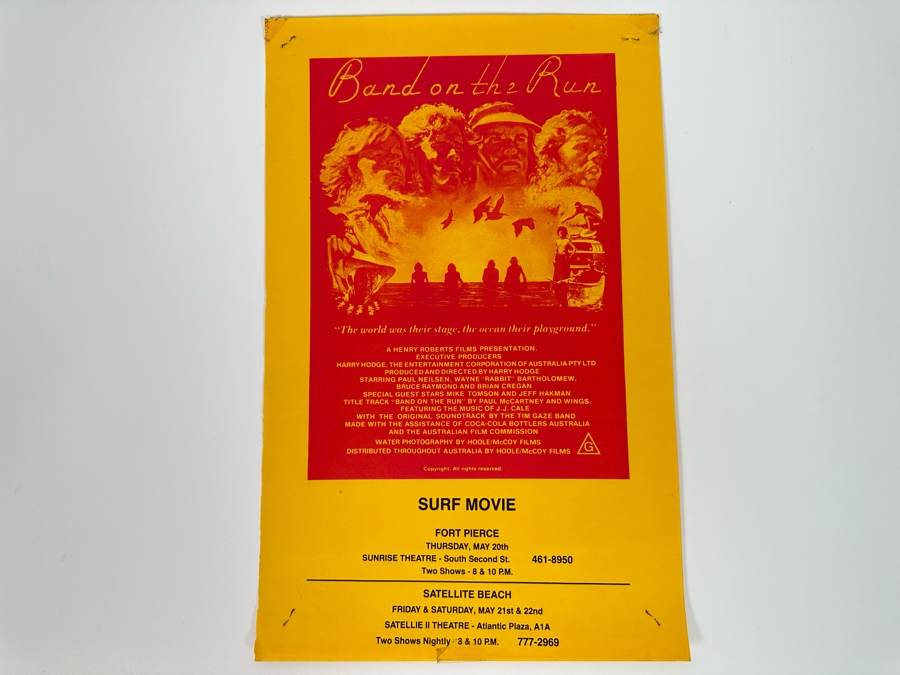 Vintage Surf Movie Poster Band On The Run 11 X 17 [Photo 2]