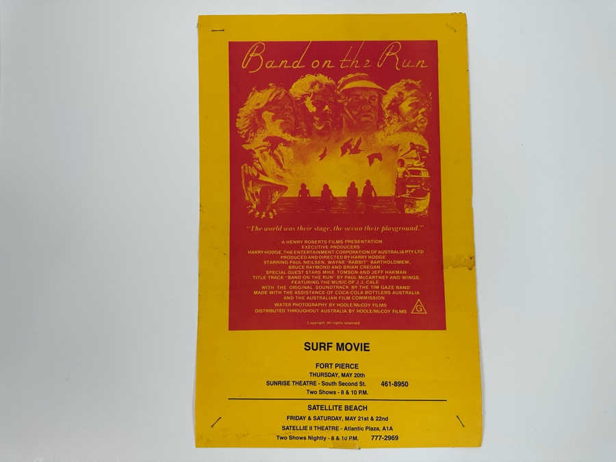 Vintage Surf Movie Poster Band On The Run 11 X 17 [Photo 10]