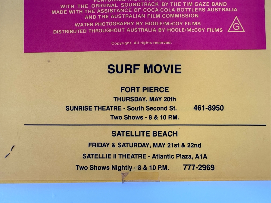 Vintage Surf Movie Poster Band On The Run 11 X 17 [Photo 7]