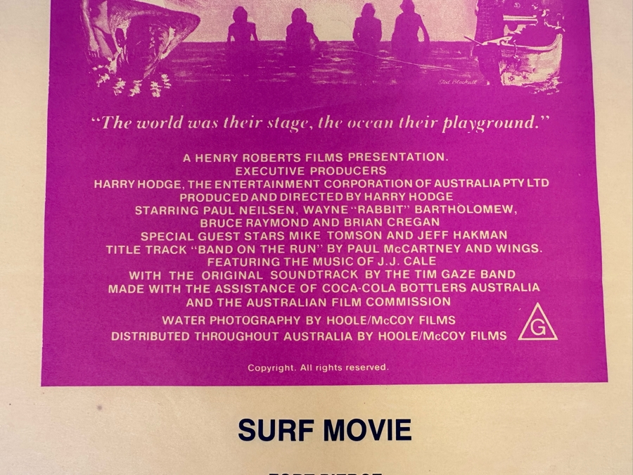 Vintage Surf Movie Poster Band On The Run 11 X 17 [Photo 6]