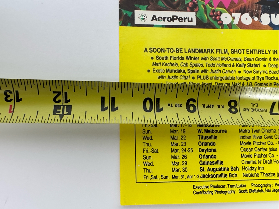 Vintage Surf Movie Poster Surfer Magazine Presents Atlantic Crossing 11 X 17 [Photo 11]