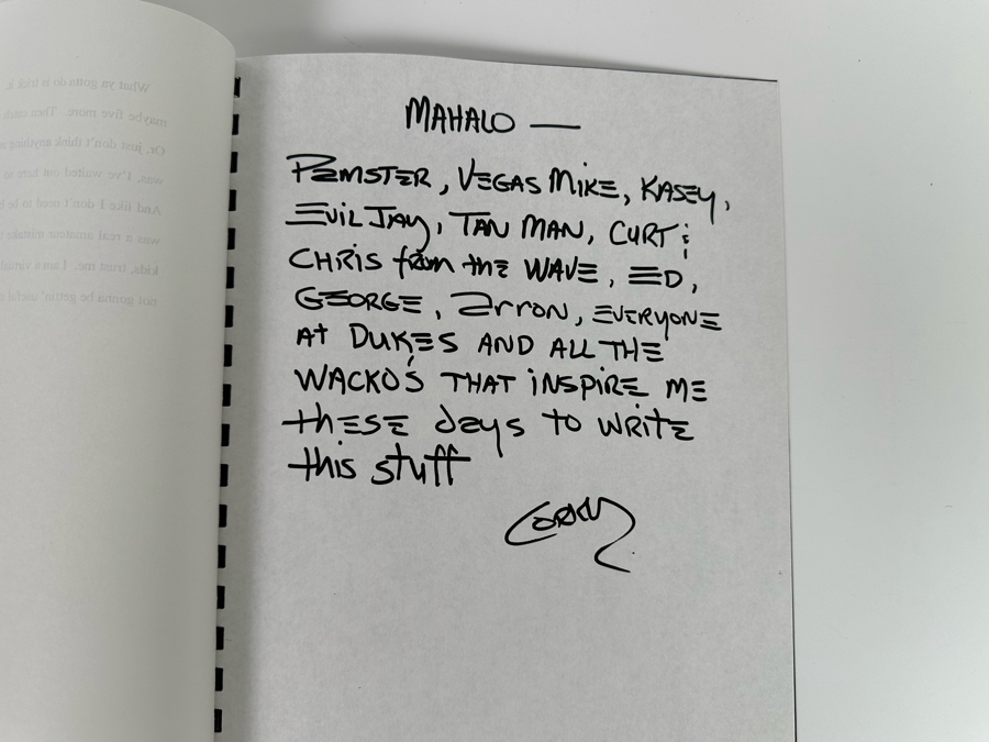 Autographed Book Pier Pressure Book Two Surf Bumps Signed By Corky Carrroll [Photo 7]