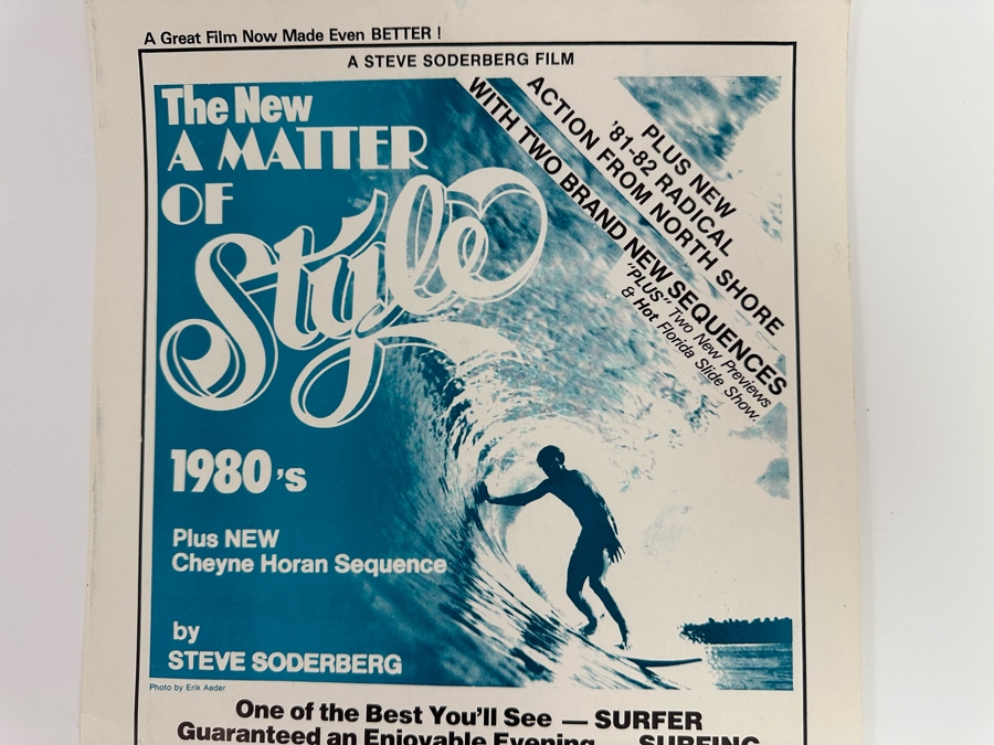 Vintage Surf Movie Poster The New A Matter Of Style 1980's By Steve Soderberg 11 X 17 [Photo 4]