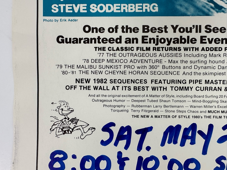 Vintage Surf Movie Poster The New A Matter Of Style 1980's By Steve Soderberg 11 X 17 [Photo 7]