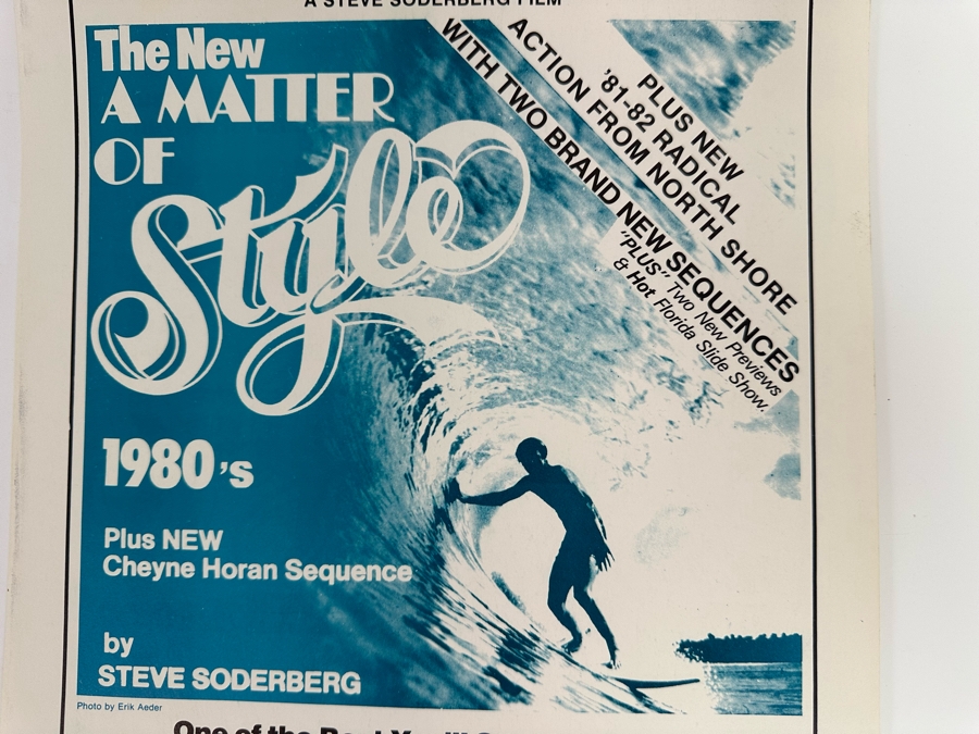 Vintage Surf Movie Poster The New A Matter Of Style 1980's By Steve Soderberg 11 X 17 [Photo 5]