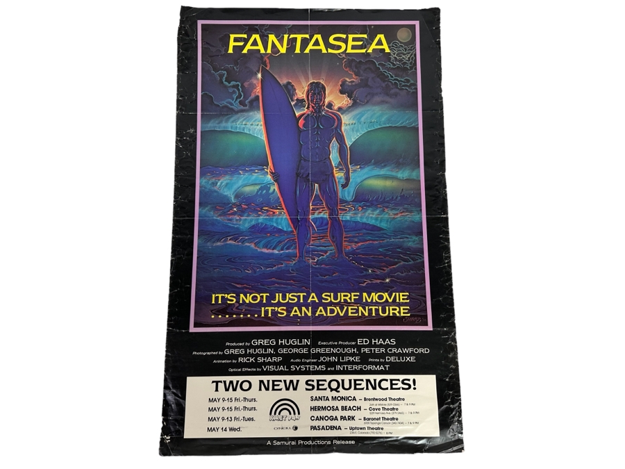 Vintage Surf Movie Poster Fantasea 18 X 28.5