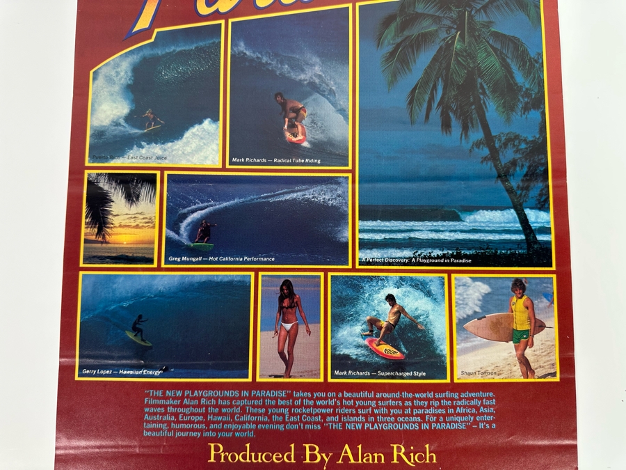 Vintage Surf Movie Poster Playgrounds In Paradise 11 X 17.5 [Photo 5]