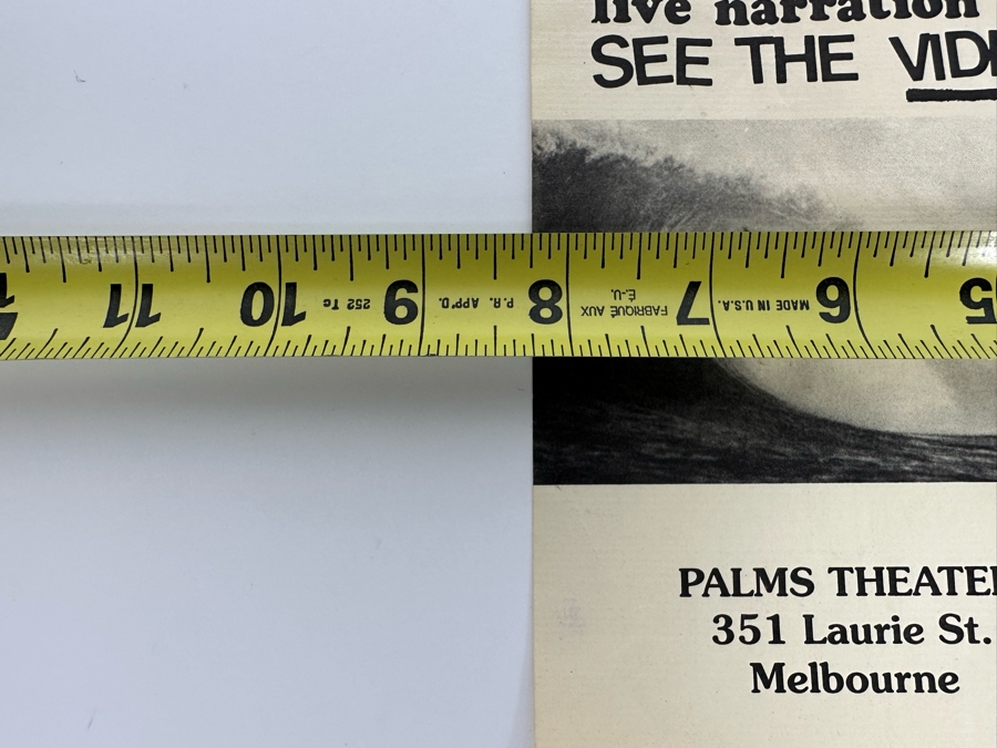 Vintage Surf Movie Poster Aqua Blue Ecstasy 8.5 X 15.5 [Photo 6]