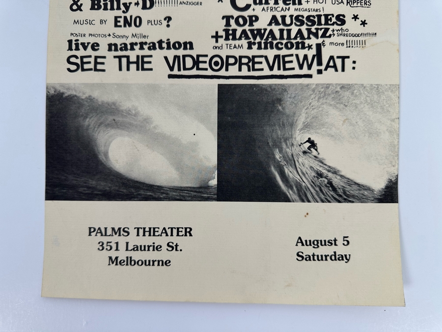 Vintage Surf Movie Poster Aqua Blue Ecstasy 8.5 X 15.5 [Photo 5]