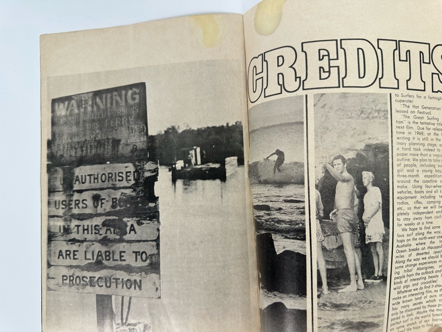 Rare Vintage 1967 Surf Movie Program Promoting The Surf Movie The Hot Generation From Australia By Paul Witzig 6.5 X 9.5 [Photo 10]