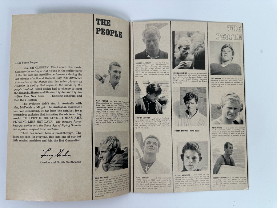 Rare Vintage 1967 Surf Movie Program Promoting The Surf Movie The Hot Generation From Australia By Paul Witzig 6.5 X 9.5 [Photo 5]