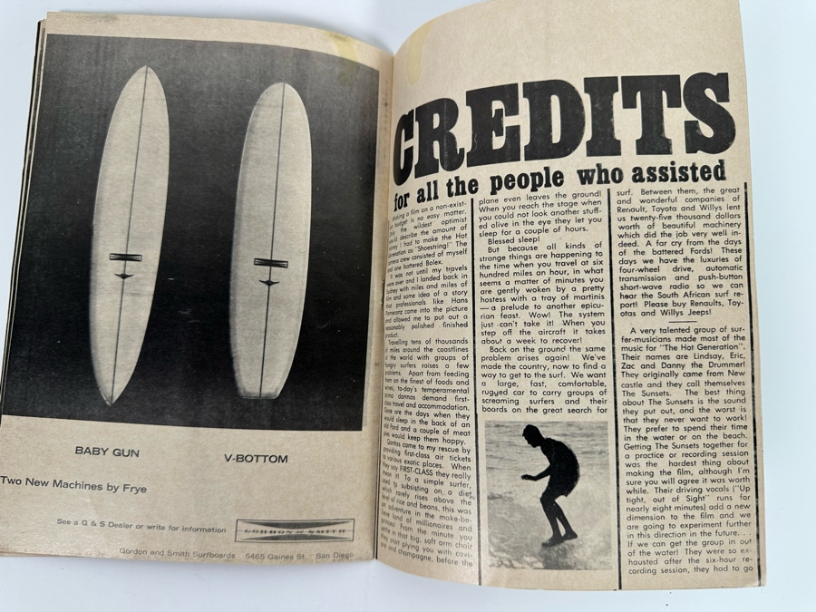 Rare Vintage 1967 Surf Movie Program Promoting The Surf Movie The Hot Generation From Australia By Paul Witzig 6.5 X 9.5 [Photo 9]
