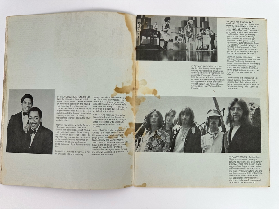Vintage Laurel Pop Festival Music Concert Program Featuring Led Zeppelin, James Brown, Savory Brown, Sly And The Family Stone, The Mothers Of Invention, Johnny Winters 8.5 X 11 [Photo 5]