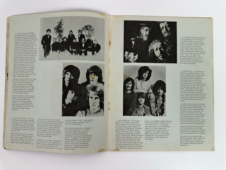 Vintage Laurel Pop Festival Music Concert Program Featuring Led Zeppelin, James Brown, Savory Brown, Sly And The Family Stone, The Mothers Of Invention, Johnny Winters 8.5 X 11 [Photo 7]