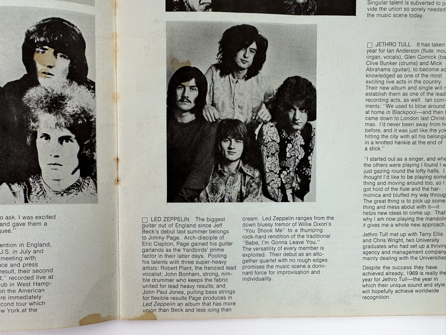 Vintage Laurel Pop Festival Music Concert Program Featuring Led Zeppelin, James Brown, Savory Brown, Sly And The Family Stone, The Mothers Of Invention, Johnny Winters 8.5 X 11 [Photo 8]