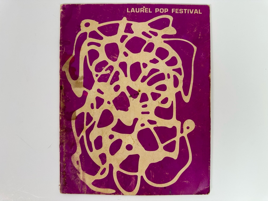 Vintage Laurel Pop Festival Music Concert Program Featuring Led Zeppelin, James Brown, Savory Brown, Sly And The Family Stone, The Mothers Of Invention, Johnny Winters 8.5 X 11 [Photo 2]