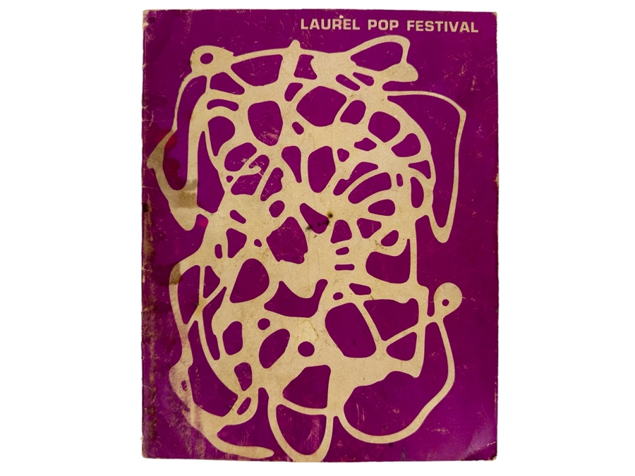 Vintage Laurel Pop Festival Music Concert Program Featuring Led Zeppelin, James Brown, Savory Brown, Sly And The Family Stone, The Mothers Of Invention, Johnny Winters 8.5 X 11 [Photo 1]