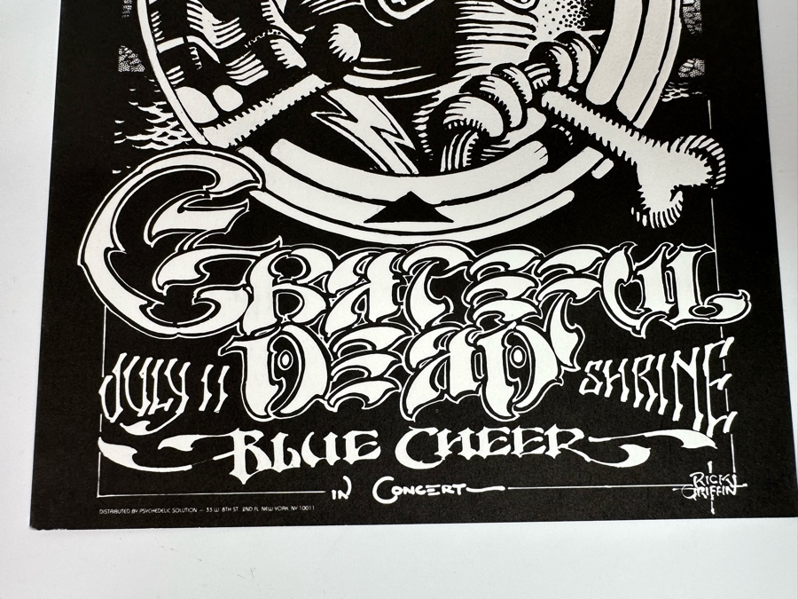 Rick Griffin Handbill For Grateful Dead Blue Creek Concert Shrine Auditorium 5 X 7 [Photo 6]
