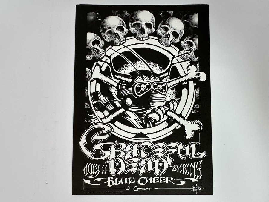Rick Griffin Handbill For Grateful Dead Blue Creek Concert Shrine Auditorium 5 X 7 [Photo 3]
