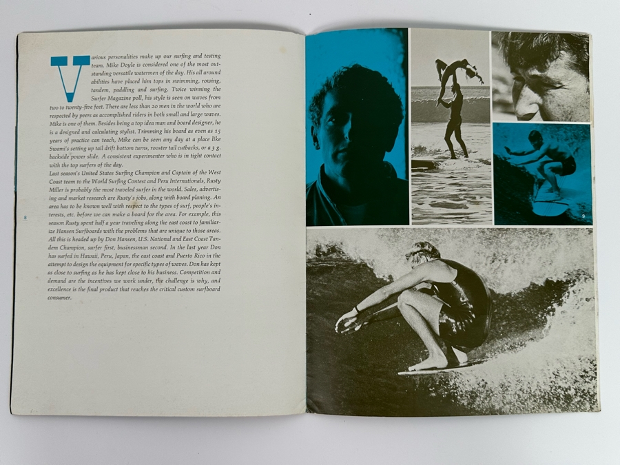 Rare Vintage 1968 Hansen Surfboards Encinitas CA Surfboard Product Catalog 8.5 X 11 [Photo 13]