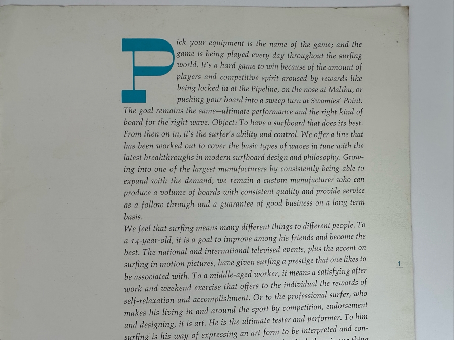 Rare Vintage 1968 Hansen Surfboards Encinitas CA Surfboard Product Catalog 8.5 X 11 [Photo 7]