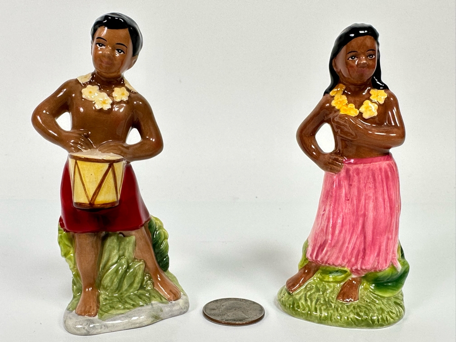 Contemporary Hawaiian Salt & Pepper Shakers 4.5H [Photo 2]