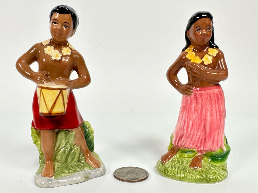 Contemporary Hawaiian Salt & Pepper Shakers 4.5H [Photo 3]