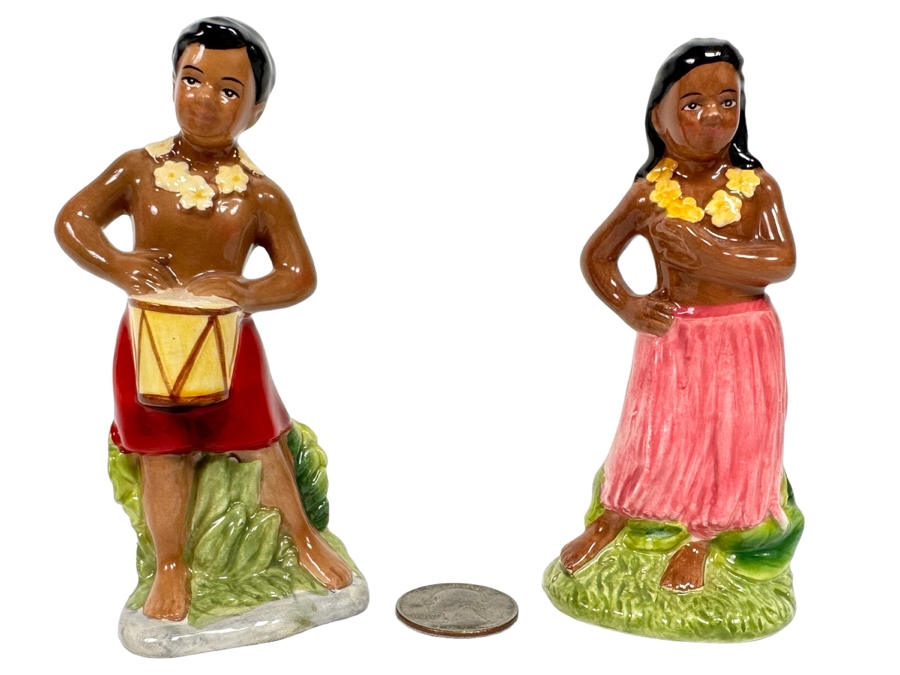 Contemporary Hawaiian Salt & Pepper Shakers 4.5H [Photo 1]